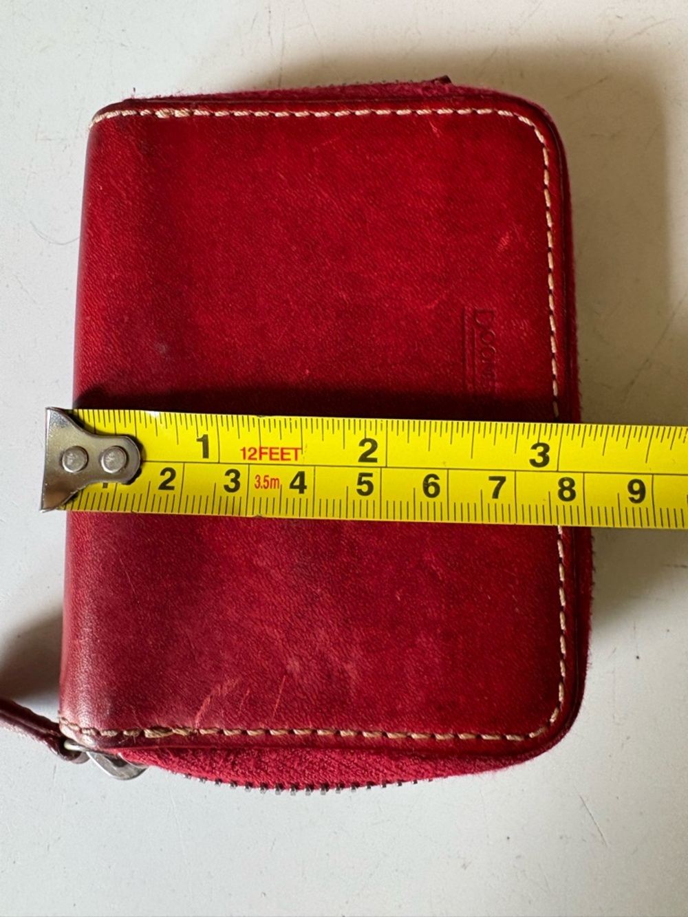 Vintage Red Leather Dooney & Bourke Wallet Made In Italy ID Panel Outside Small - Picture 10 of 10